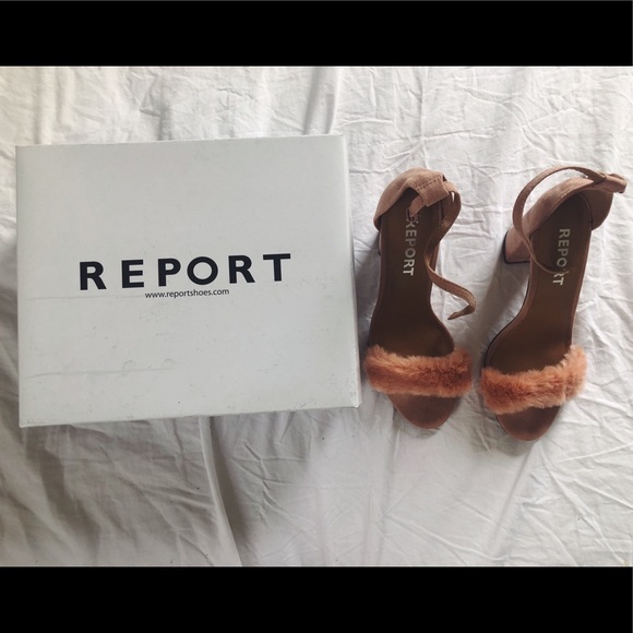 Faux Fur Block Heels - Picture 3 of 3